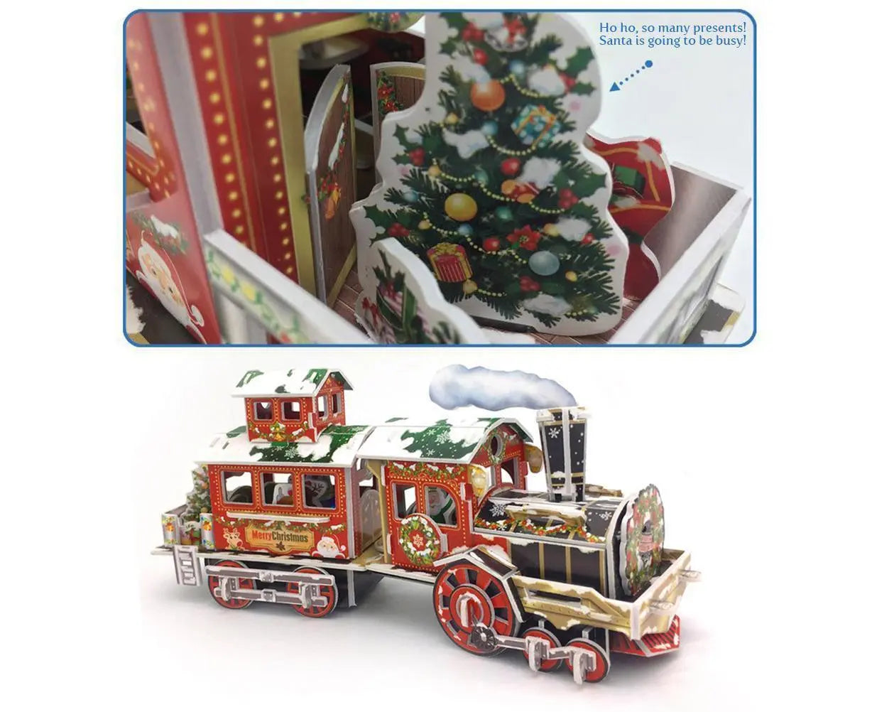 3D Christmas Train Jigsaw Puzzles Jigsaw Express for Christmas Birthday and Valentine Gift Wholesale Hub