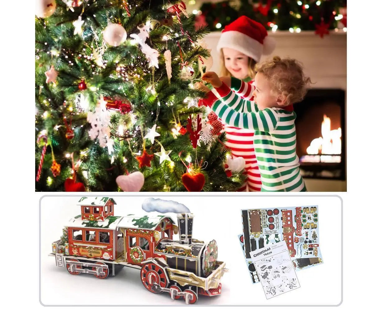 3D Christmas Train Jigsaw Puzzles Jigsaw Express for Christmas Birthday and Valentine Gift Wholesale Hub