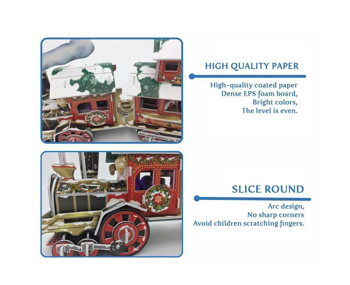 3D Christmas Train Jigsaw Puzzles Jigsaw Express for Christmas Birthday and Valentine Gift Wholesale Hub