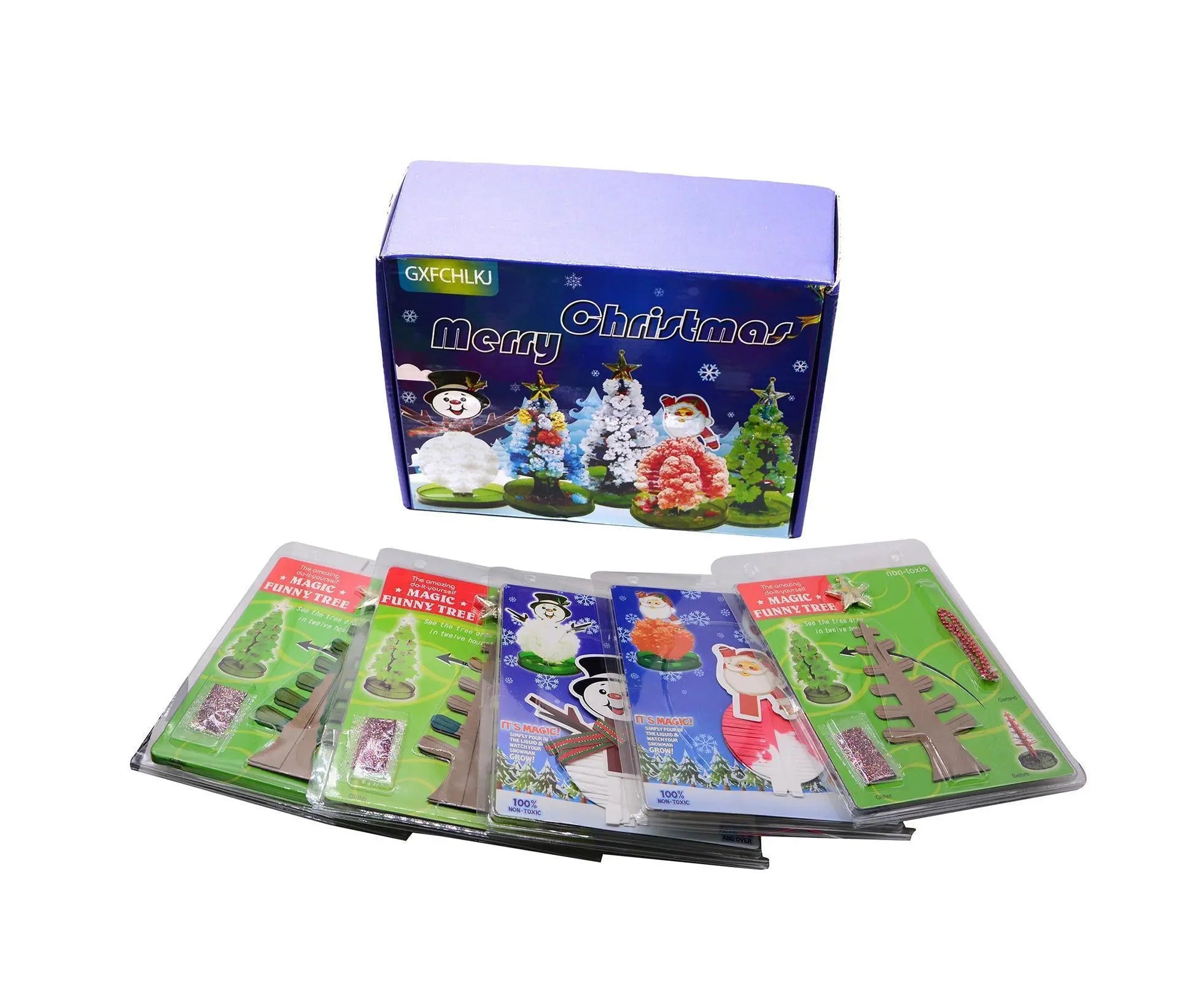 Educational Handmade DIY Toys Magic Christmas Tree Paper Tree Blossom Christmas Gift Box Wholesale Hub