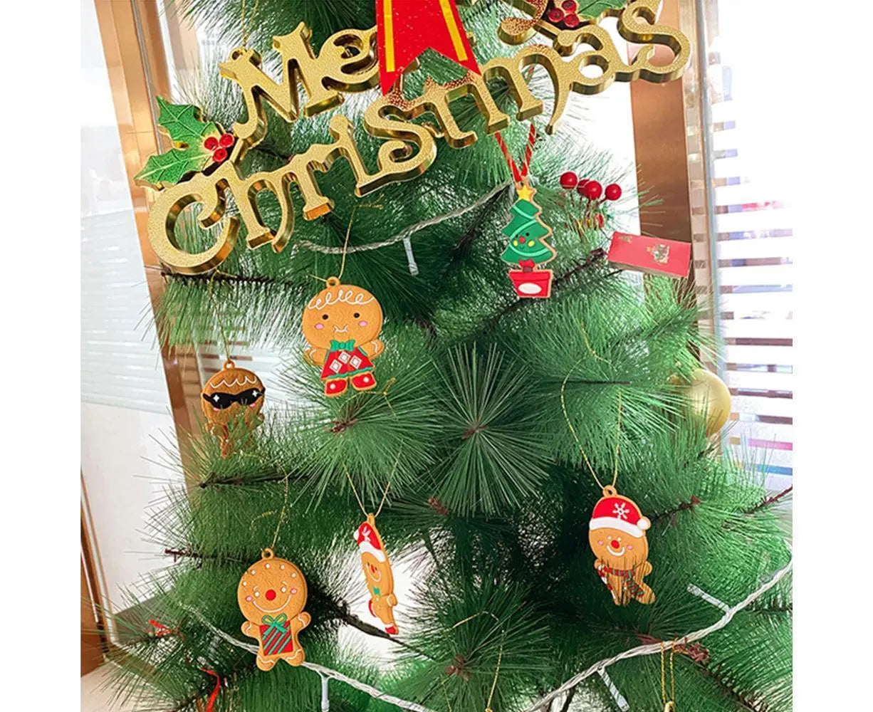 12Pcs Gingerbread Man Christmas Tree Hanging Pendants Cute Christmas Party Ornaments Wholesale Hub