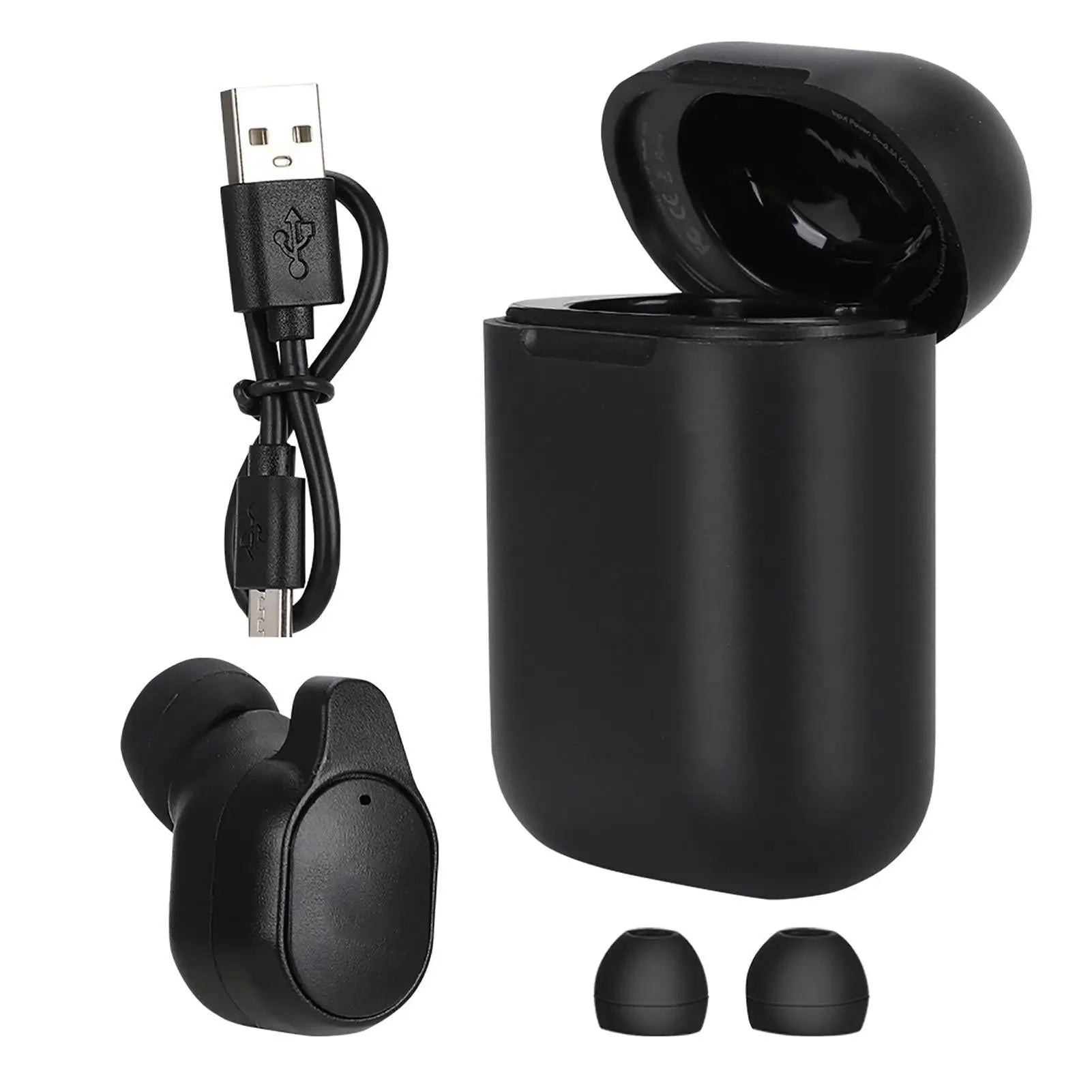 Smart Wireless Bluetooth 5.0 Single Ear Translation Headset Earphone with Charging Box Wholesale Hub