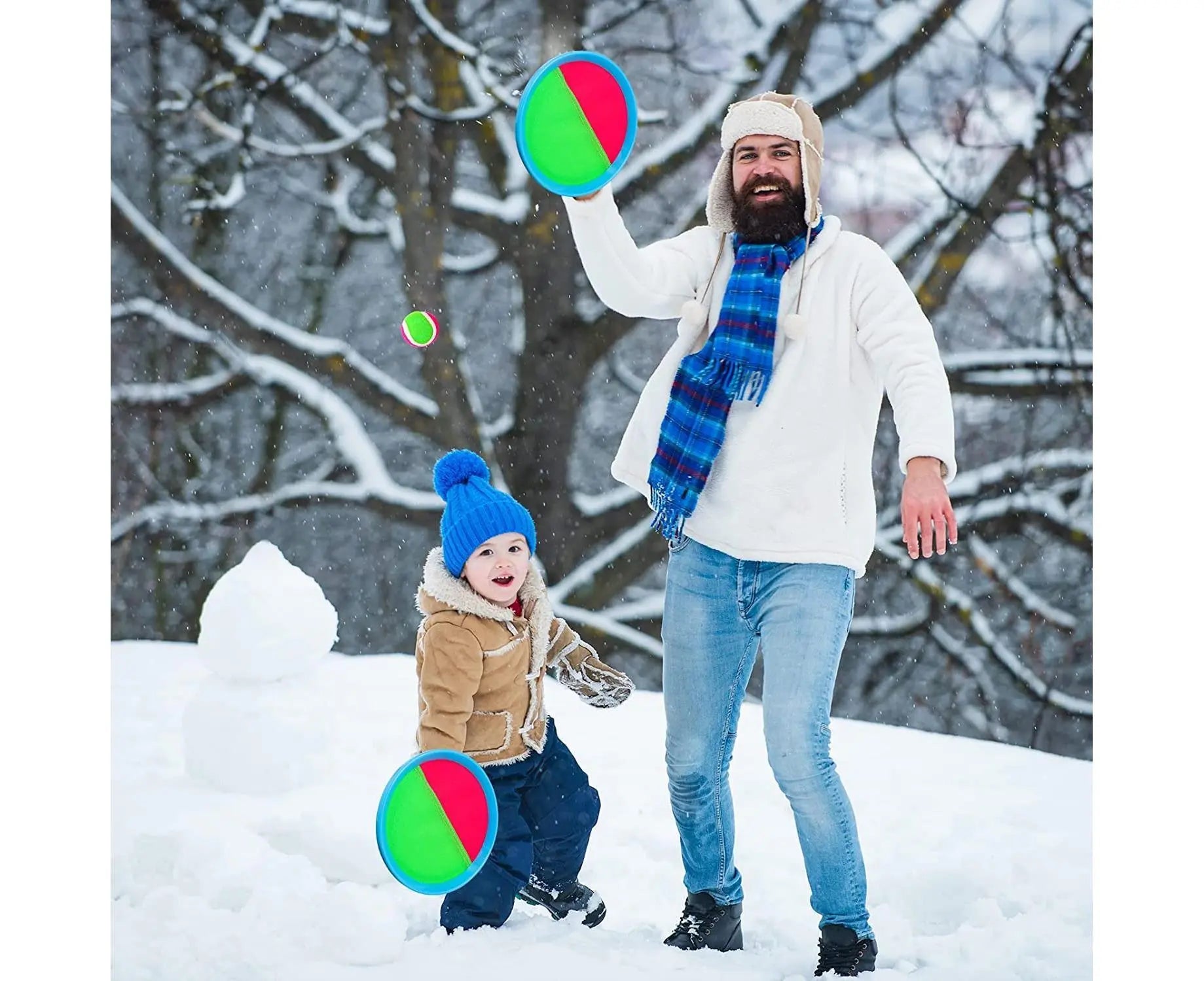Toys Toss and Catch Game Set, Ball Sports Games with Paddles Balls and Storage Bag, Cotton ball toys Wholesale Hub