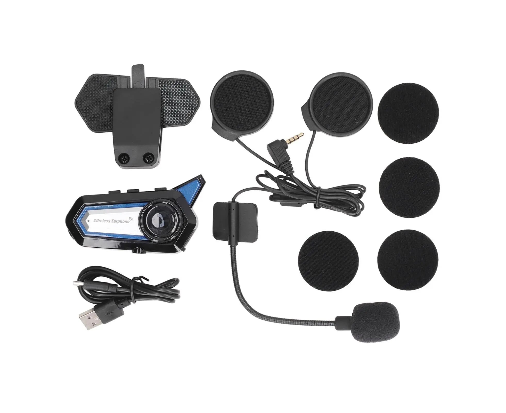 BT31 Motorcycle Bluetooth Helmet Headset Wireless Hands Free Stereo Waterproof Noise Cancelling Headset with Flashlight Wholesale Hub