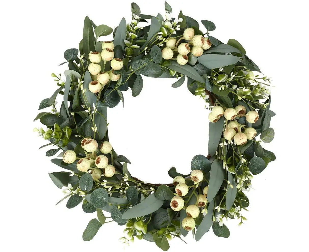 Green Eucalyptus Wreath,Artificial Eucalyptus Leaves Wreath Wholesale Hub