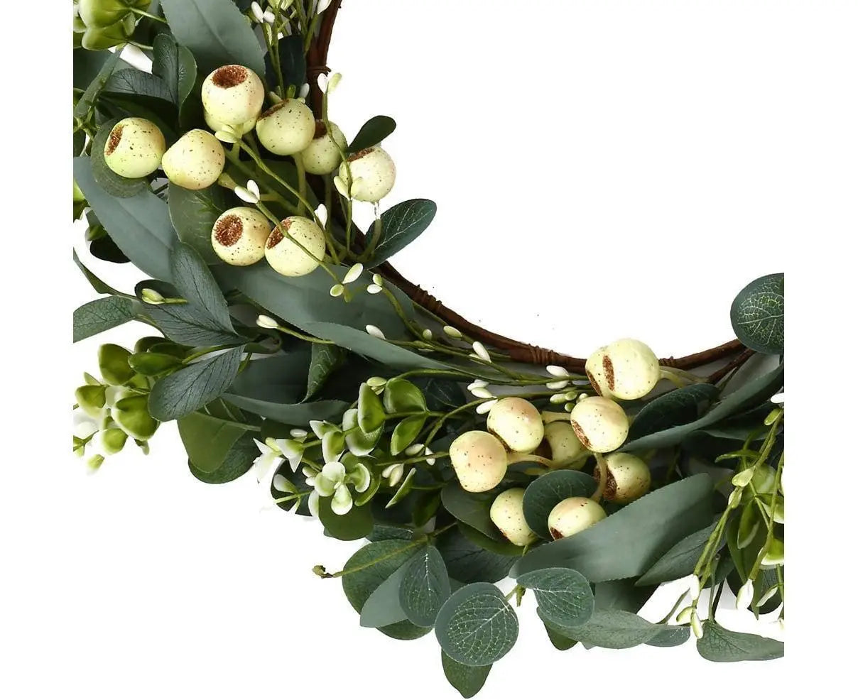 Green Eucalyptus Wreath,Artificial Eucalyptus Leaves Wreath Wholesale Hub