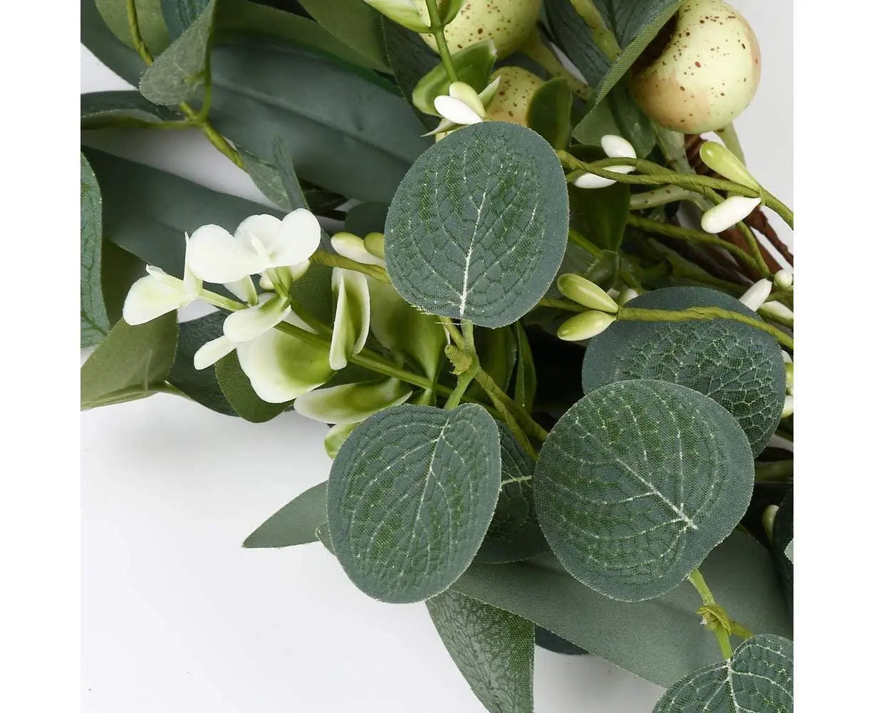 Green Eucalyptus Wreath,Artificial Eucalyptus Leaves Wreath Wholesale Hub