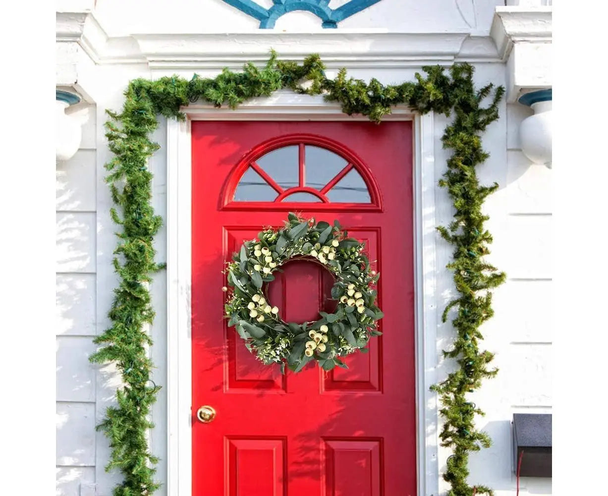 Green Eucalyptus Wreath,Artificial Eucalyptus Leaves Wreath Wholesale Hub