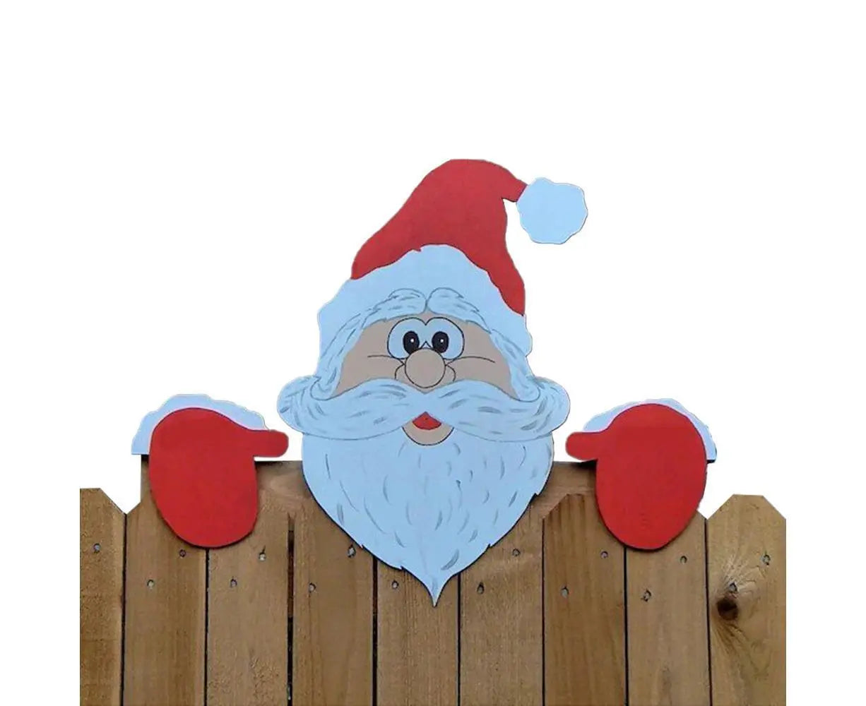 Santa Claus Fence Peeker Christmas Decoration Outdoor Festivity To The Occasion Wholesale Hub
