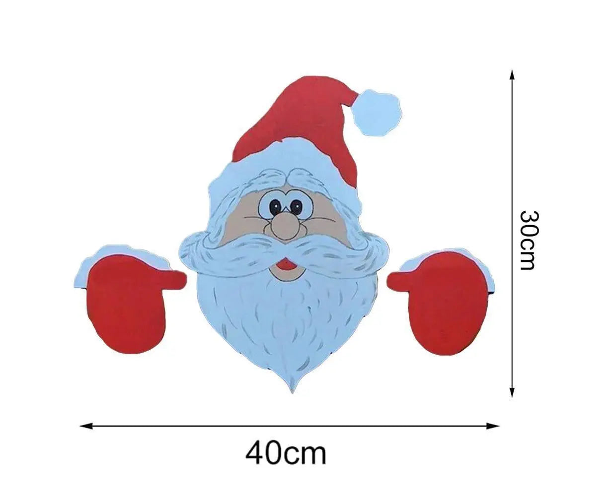 Santa Claus Fence Peeker Christmas Decoration Outdoor Festivity To The Occasion Wholesale Hub
