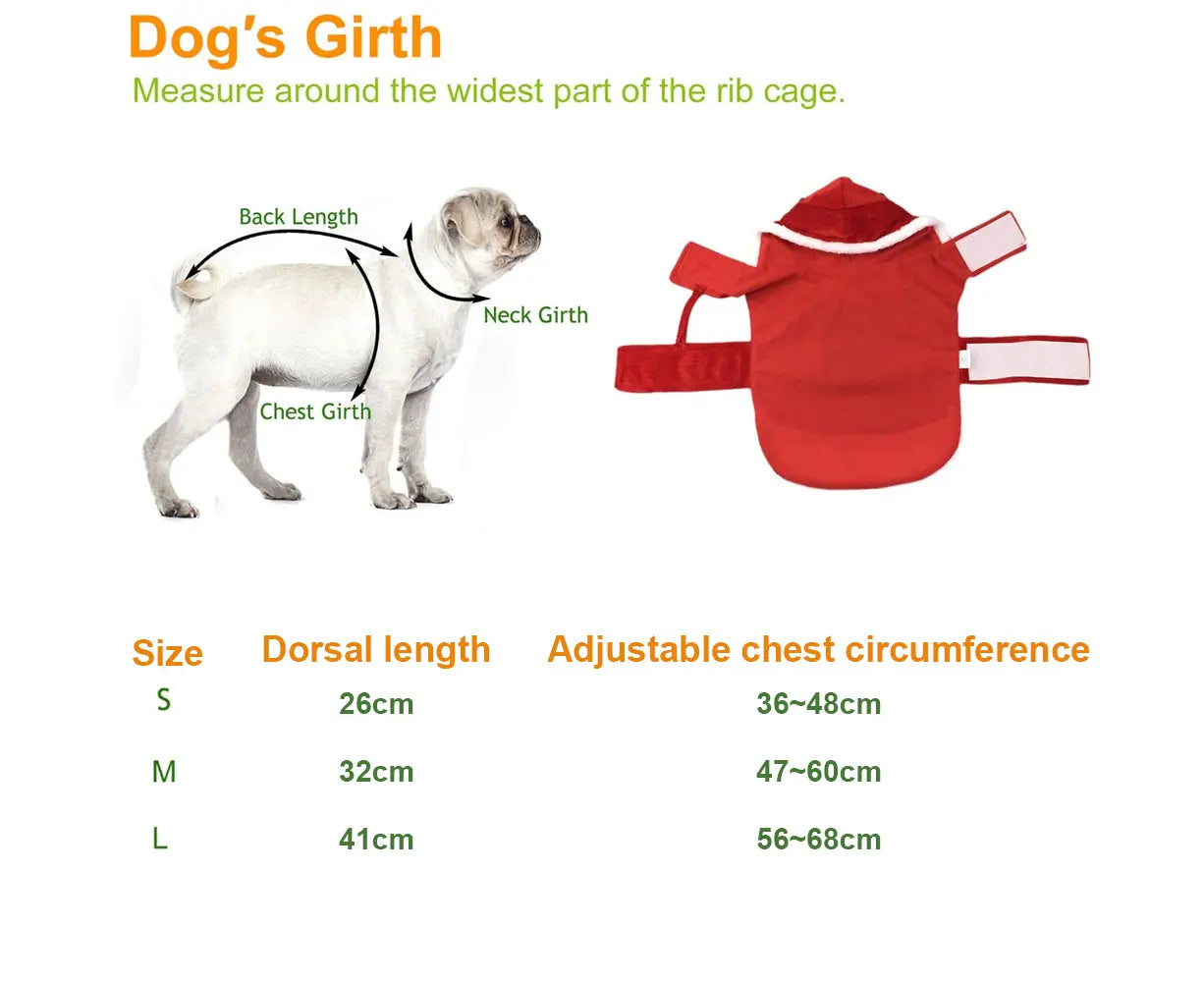 Santa Dog Costume Christmas Pet Clothes Santa Claus Riding Pet Costumes Party Dressing Up Dogs Cats Outfit For Small Medium Dogs Cats Wholesale Hub