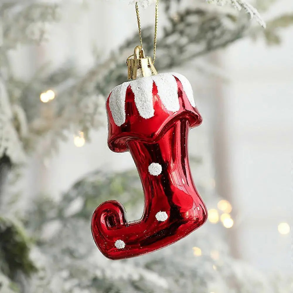 Plastic Christmas balls, Christmas tree decorations, Christmas balls, Christmas tree decorations, Christmas tree decorations (boots) Wholesale Hub