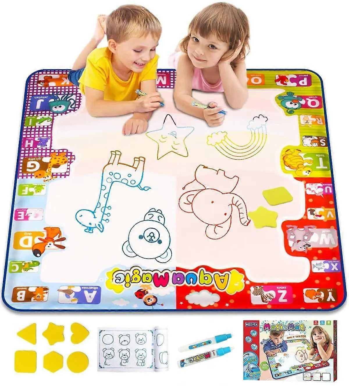Water Doodle Mat, Large babies Painting Mat, Clean Drawing Mat with Neon Colors, Educational Toys for 3 4 5 6 Year Old babies babiess Boys Girls Wholesale Hub
