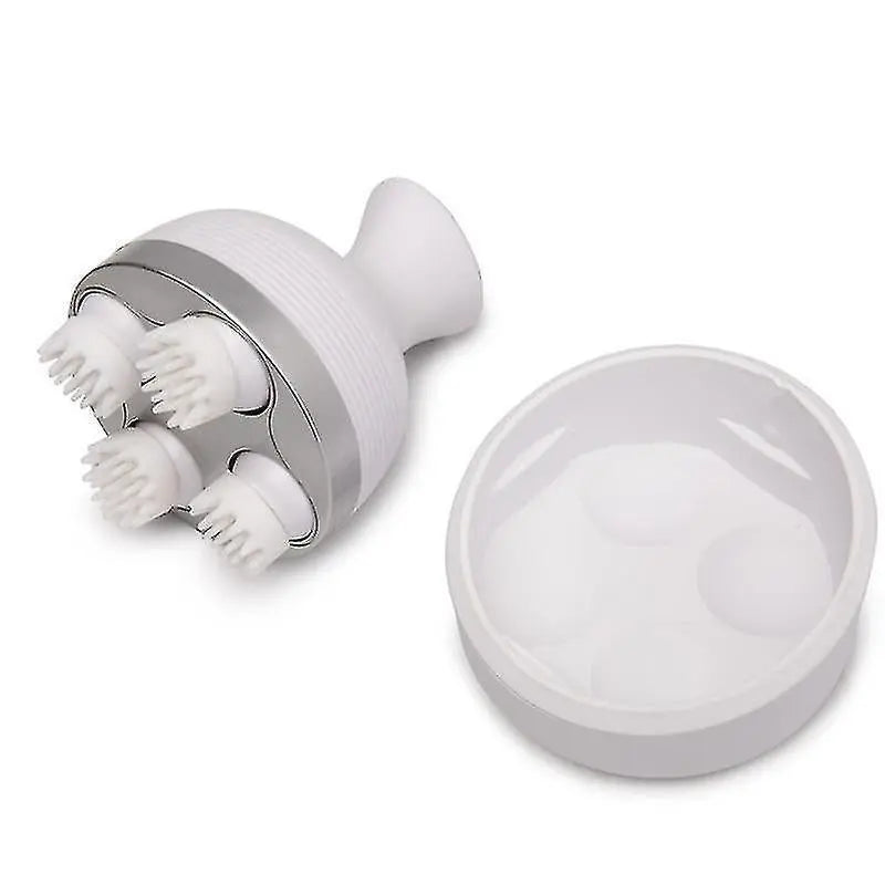 Pet Head Massager, Soft Silicone Brush Head, Gentle Massage, Usb Charging, Electric Pet Massager 1pcs-white Wholesale Hub