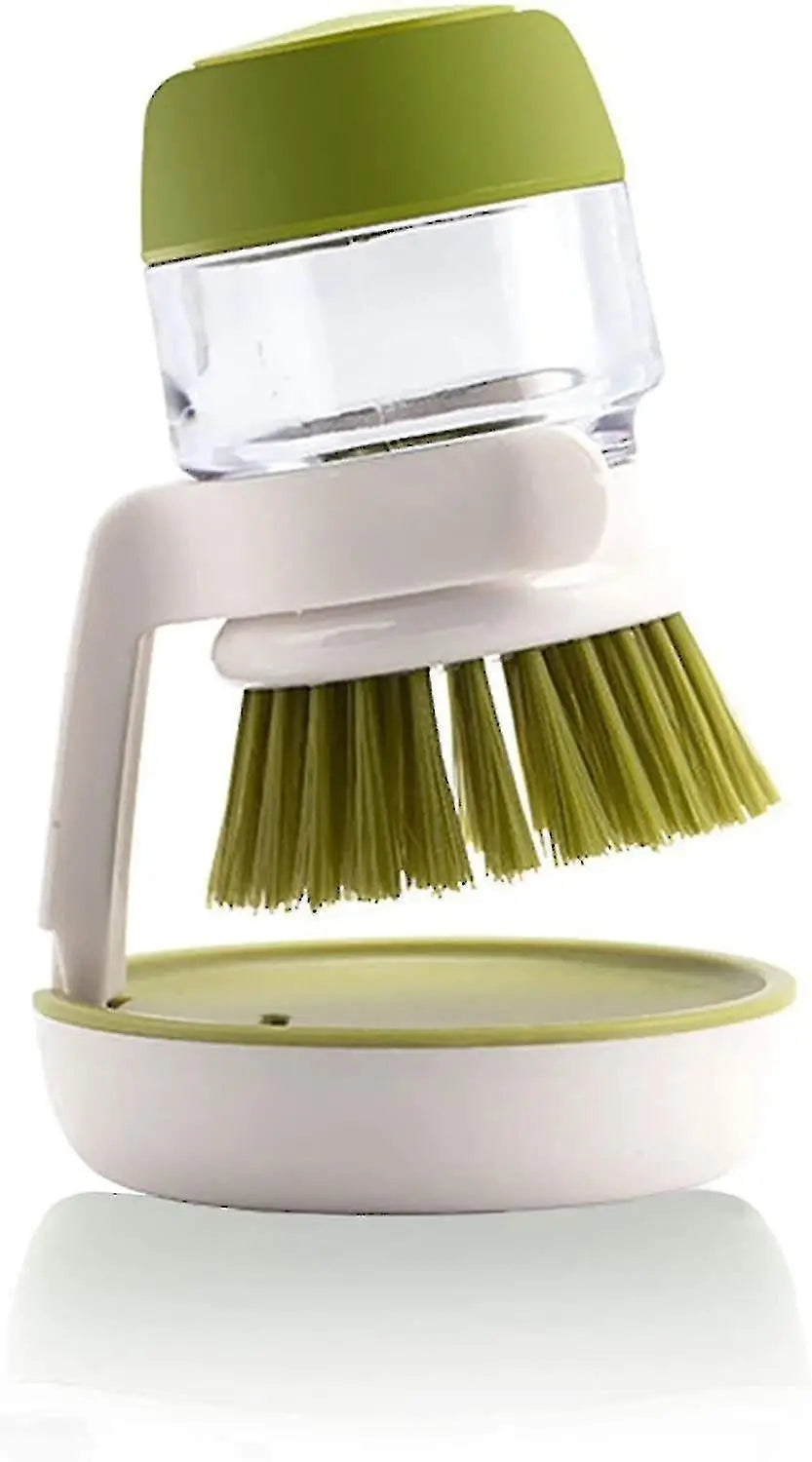 Palm Brush Upgraded,dish Brush Kitchen Soap Dispensing Brush With Storage Stand Dishes Mini Soap Liquid Brush For Kitchen Dish Pot Pan Sink Wholesale Hub