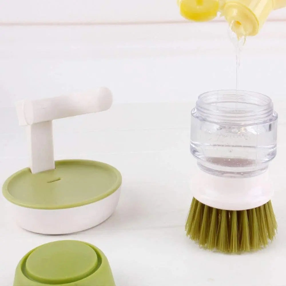 Palm Brush Upgraded,dish Brush Kitchen Soap Dispensing Brush With Storage Stand Dishes Mini Soap Liquid Brush For Kitchen Dish Pot Pan Sink Wholesale Hub