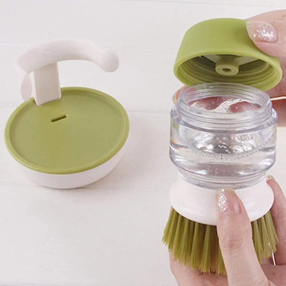 Palm Brush Upgraded,dish Brush Kitchen Soap Dispensing Brush With Storage Stand Dishes Mini Soap Liquid Brush For Kitchen Dish Pot Pan Sink Wholesale Hub