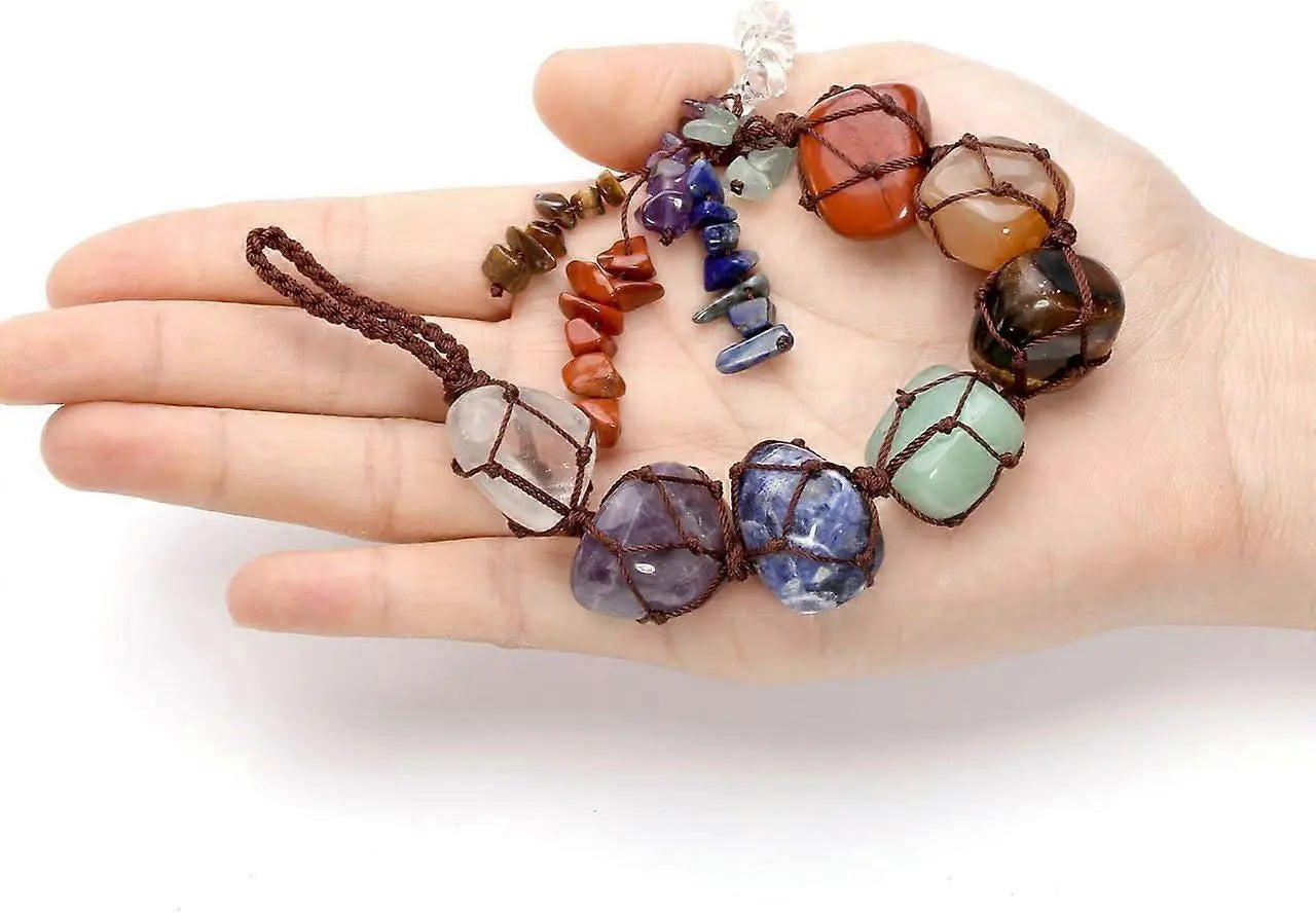7 Chakra Gemstones Reiki Healing Crystals Hanging Ornament Home Indoor Decoration Wholesale Hub