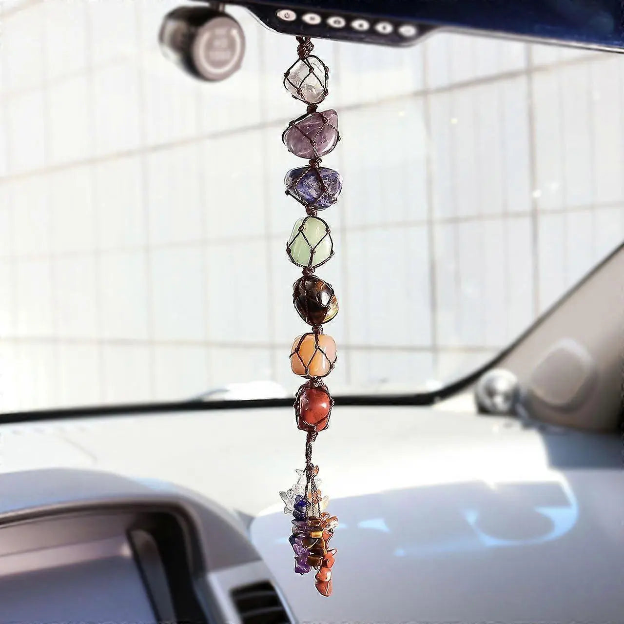 7 Chakra Gemstones Reiki Healing Crystals Hanging Ornament Home Indoor Decoration Wholesale Hub