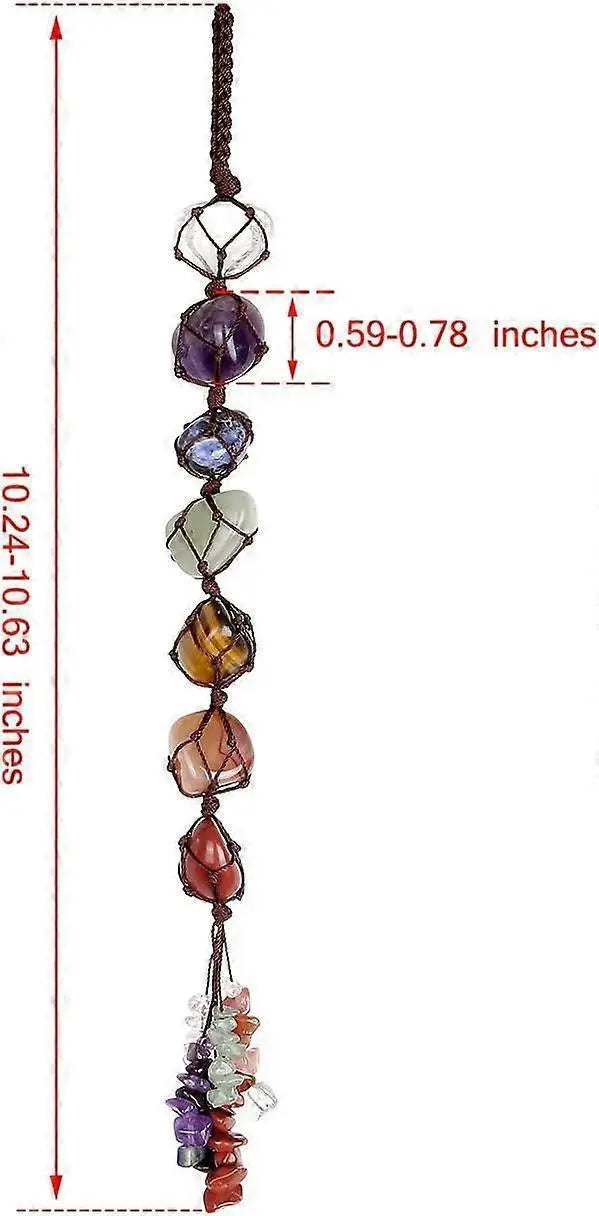 7 Chakra Gemstones Reiki Healing Crystals Hanging Ornament Home Indoor Decoration Wholesale Hub