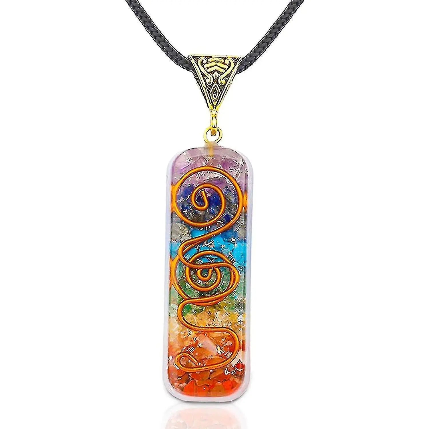 Necklace Handmade Healing Orgone Pendant Crystal Necklace Spiritual With Adjustable Cord For Men Women Positive Energy, Meditation Wholesale Hub
