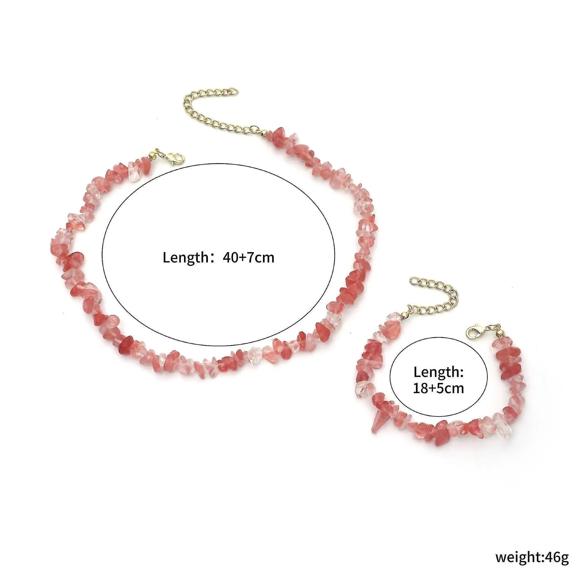 Pink Crystal Beaded Natural Stone Bracelet Wholesale Hub