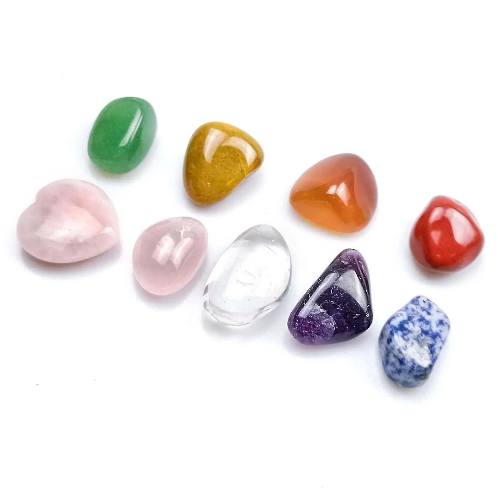 Seven Chakra Stones Colorful Set Amethyst Agate Jade Love Crystal Chakra Crafts Wholesale Hub