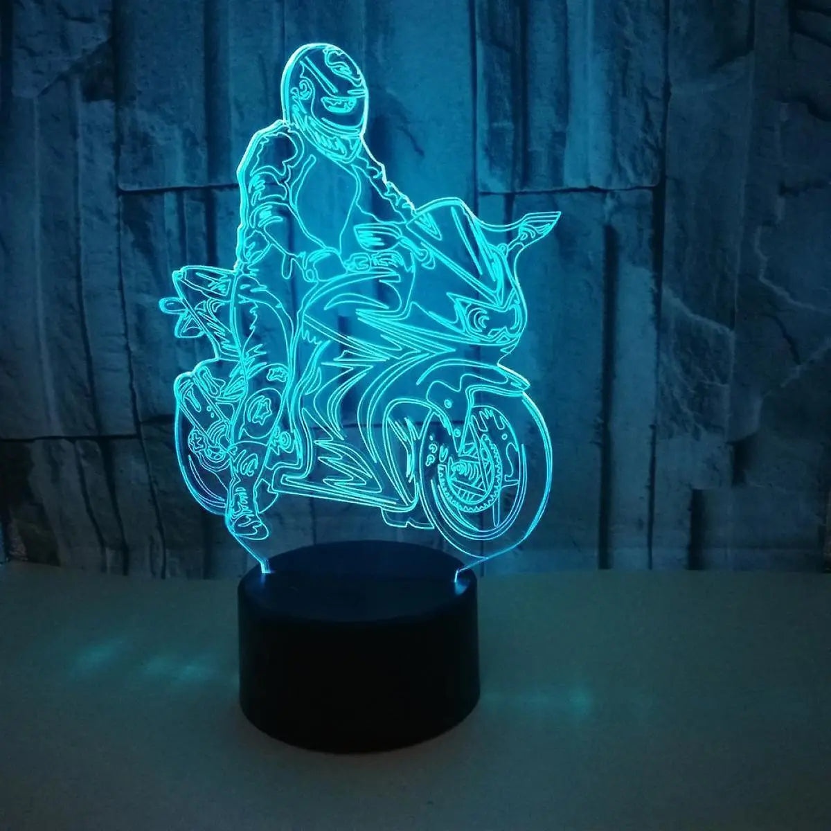 Dirt Bike Gifts for Boys, Motocross 3D Night Light Illusion Wholesale Hub