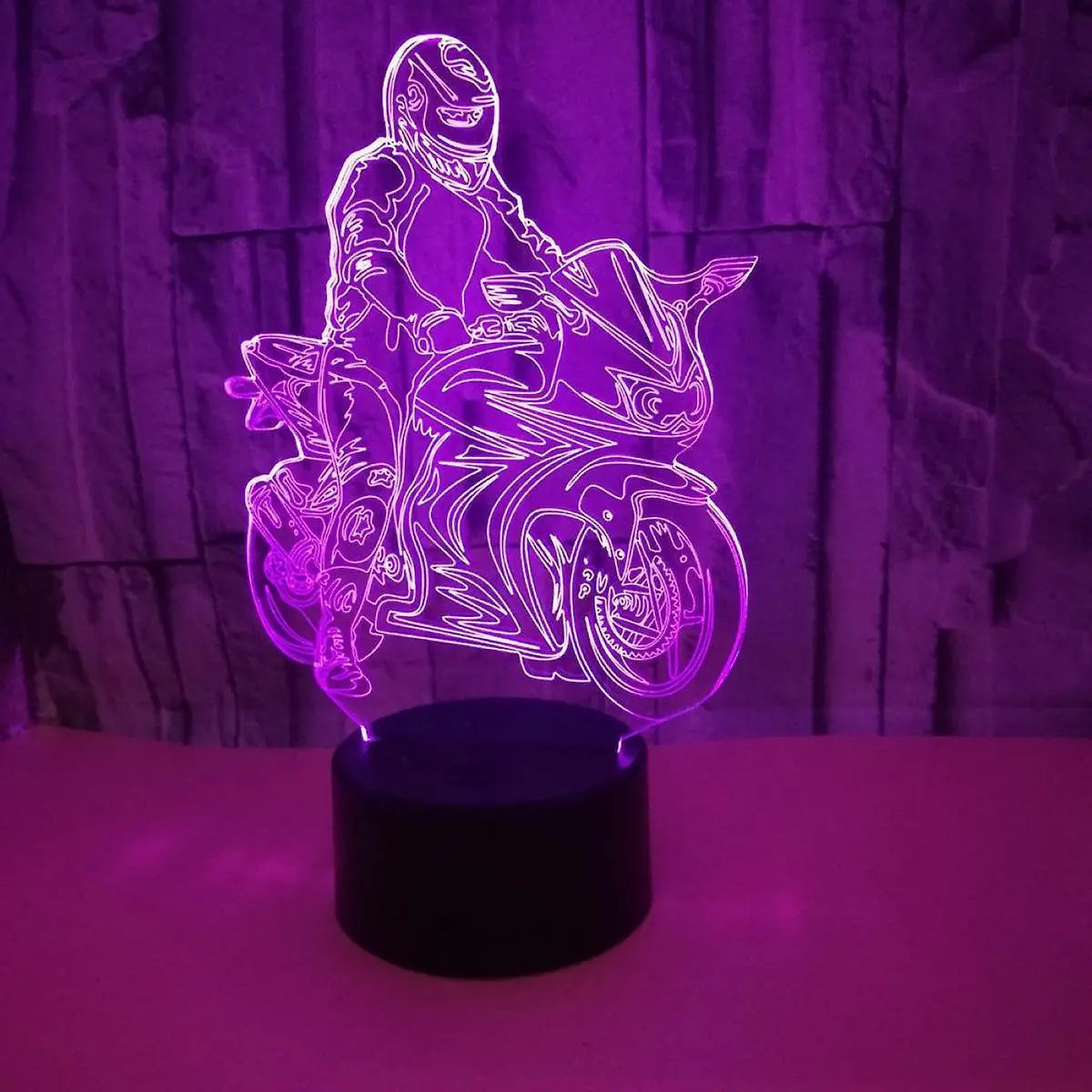 Dirt Bike Gifts for Boys, Motocross 3D Night Light Illusion Wholesale Hub