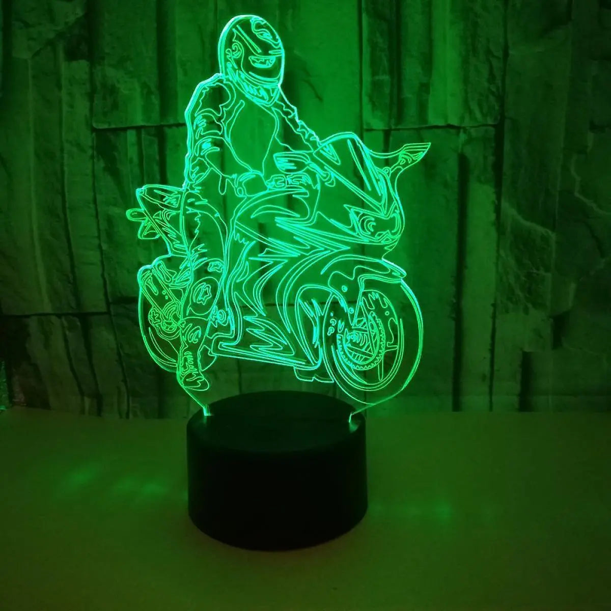 Dirt Bike Gifts for Boys, Motocross 3D Night Light Illusion Wholesale Hub