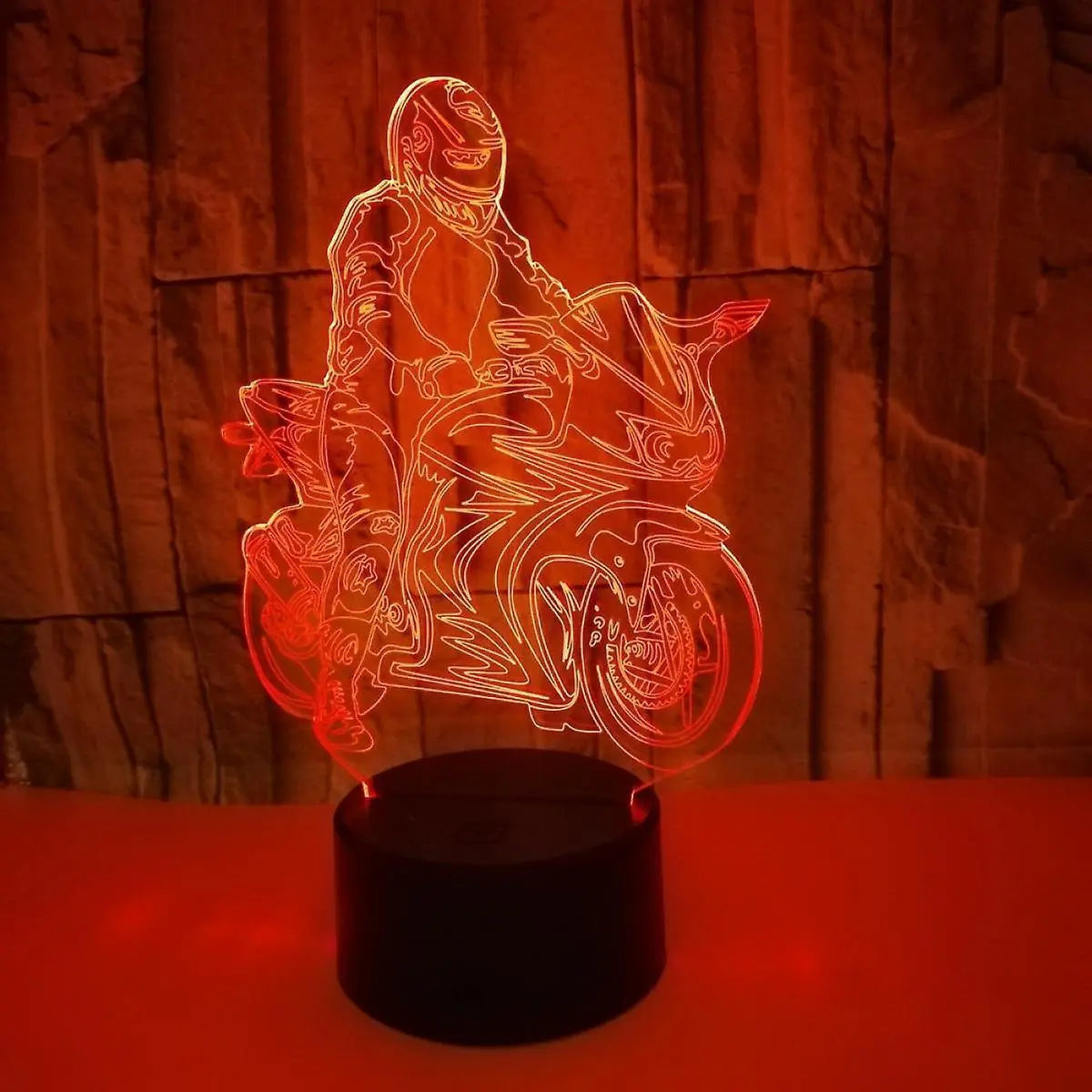 Dirt Bike Gifts for Boys, Motocross 3D Night Light Illusion Wholesale Hub