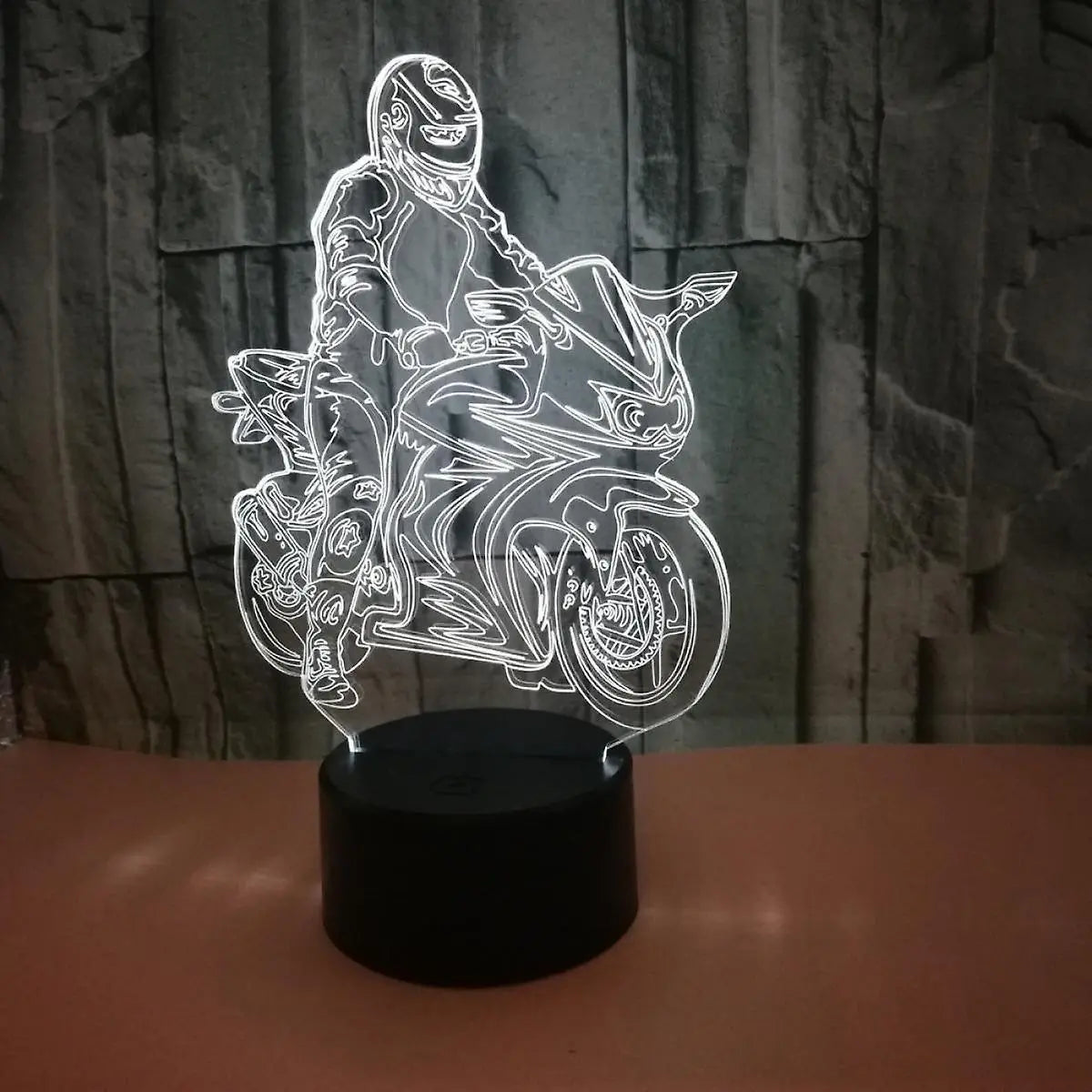 Dirt Bike Gifts for Boys, Motocross 3D Night Light Illusion Wholesale Hub