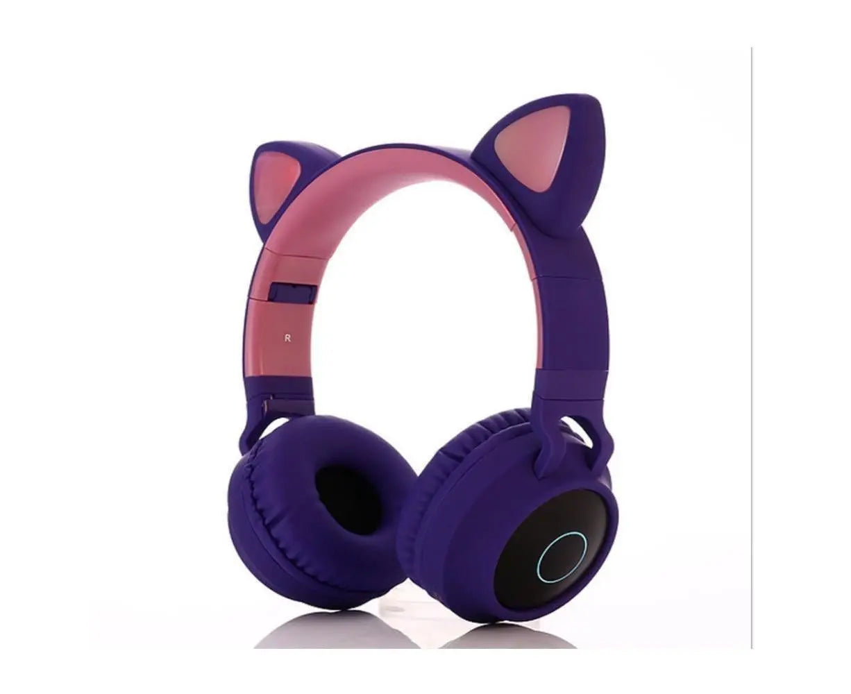 babies Bluetooth Cat Ear Headphones Foldable Stereo Wireless Headphones Wholesale Hub