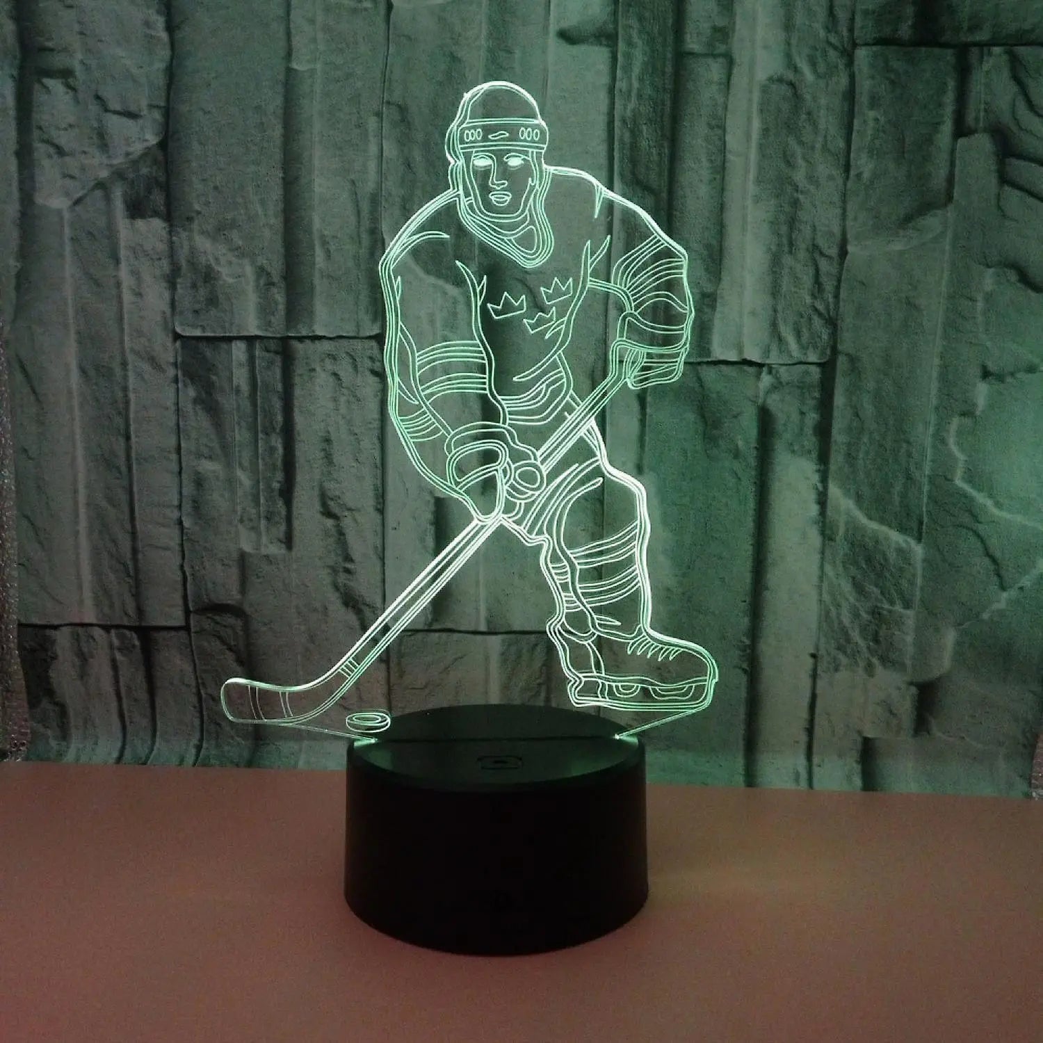 3D Night Lights Ice Hockey Athlete 3D Illusion Bed Wholesale Hub