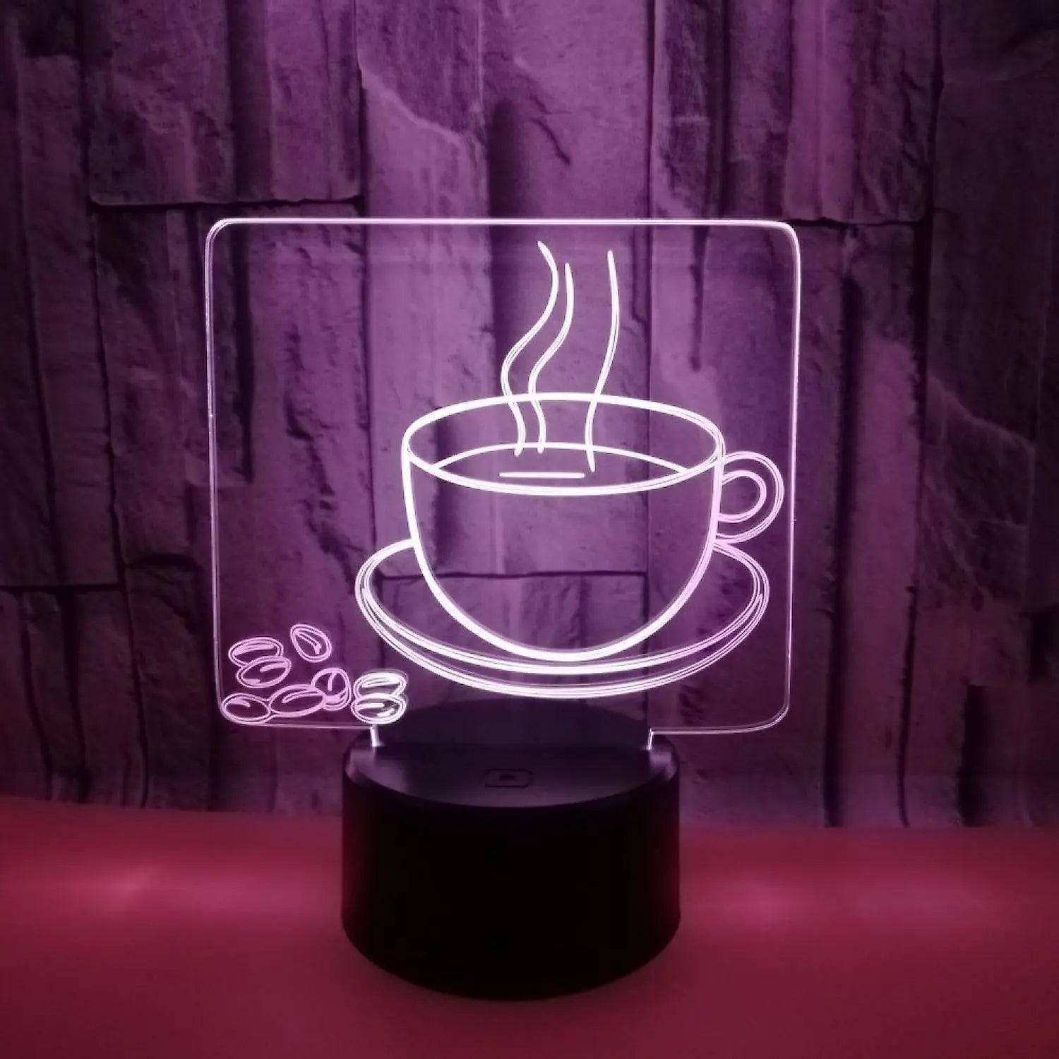 3D Coffee Night Light Led Light Optical Illusion Wholesale Hub