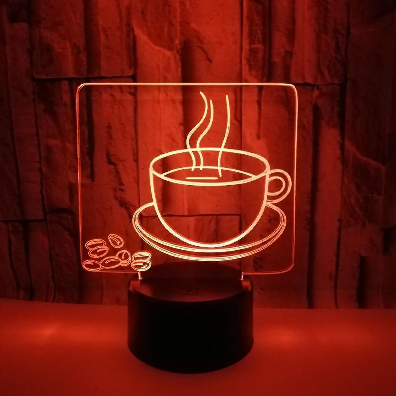 3D Coffee Night Light Led Light Optical Illusion Wholesale Hub