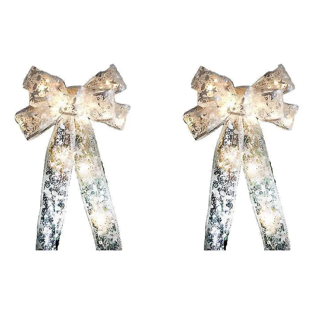 Christmas Transparent Glowing Bow Christmas Tree Decor Xmas Ornament Wholesale Hub