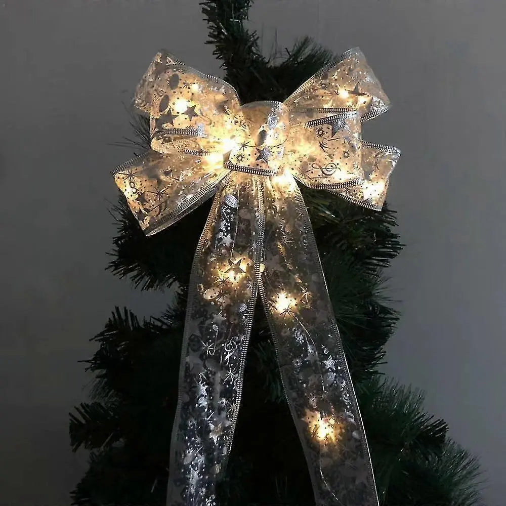 Christmas Transparent Glowing Bow Christmas Tree Decor Xmas Ornament Wholesale Hub