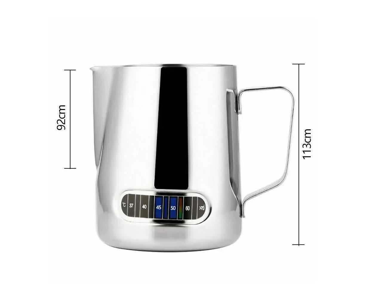 600ml Milk Frothing Thermometer Espresso Coffee Pitcher Stainless Steel Jug Wholesale Hub