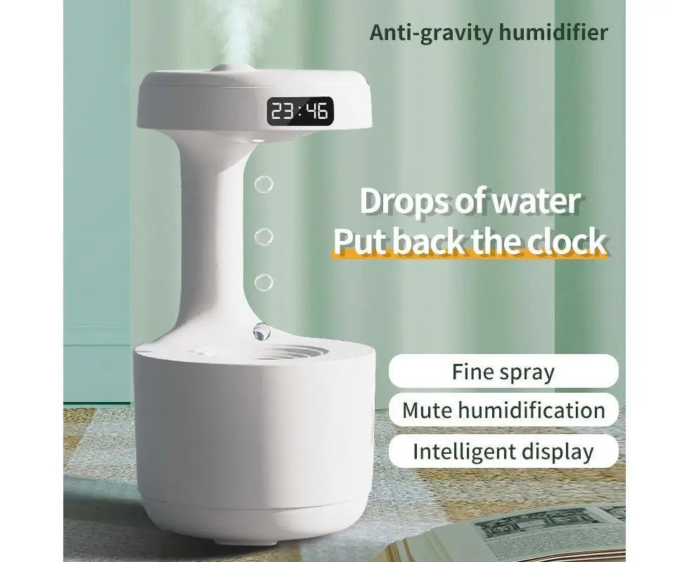 Anti-gravity water droplet backflow humidifier aromatherapy machine large-capacity mist essential oil office bedroom home sprayer white Wholesale Hub