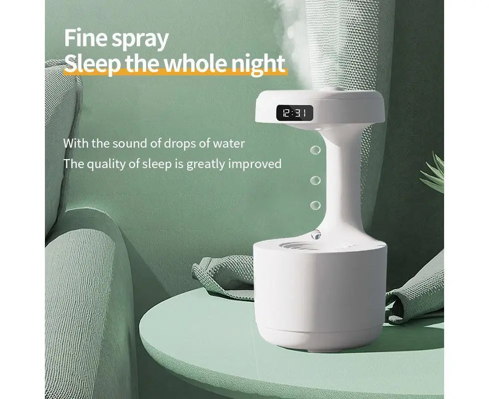 Anti-gravity water droplet backflow humidifier aromatherapy machine large-capacity mist essential oil office bedroom home sprayer white Wholesale Hub