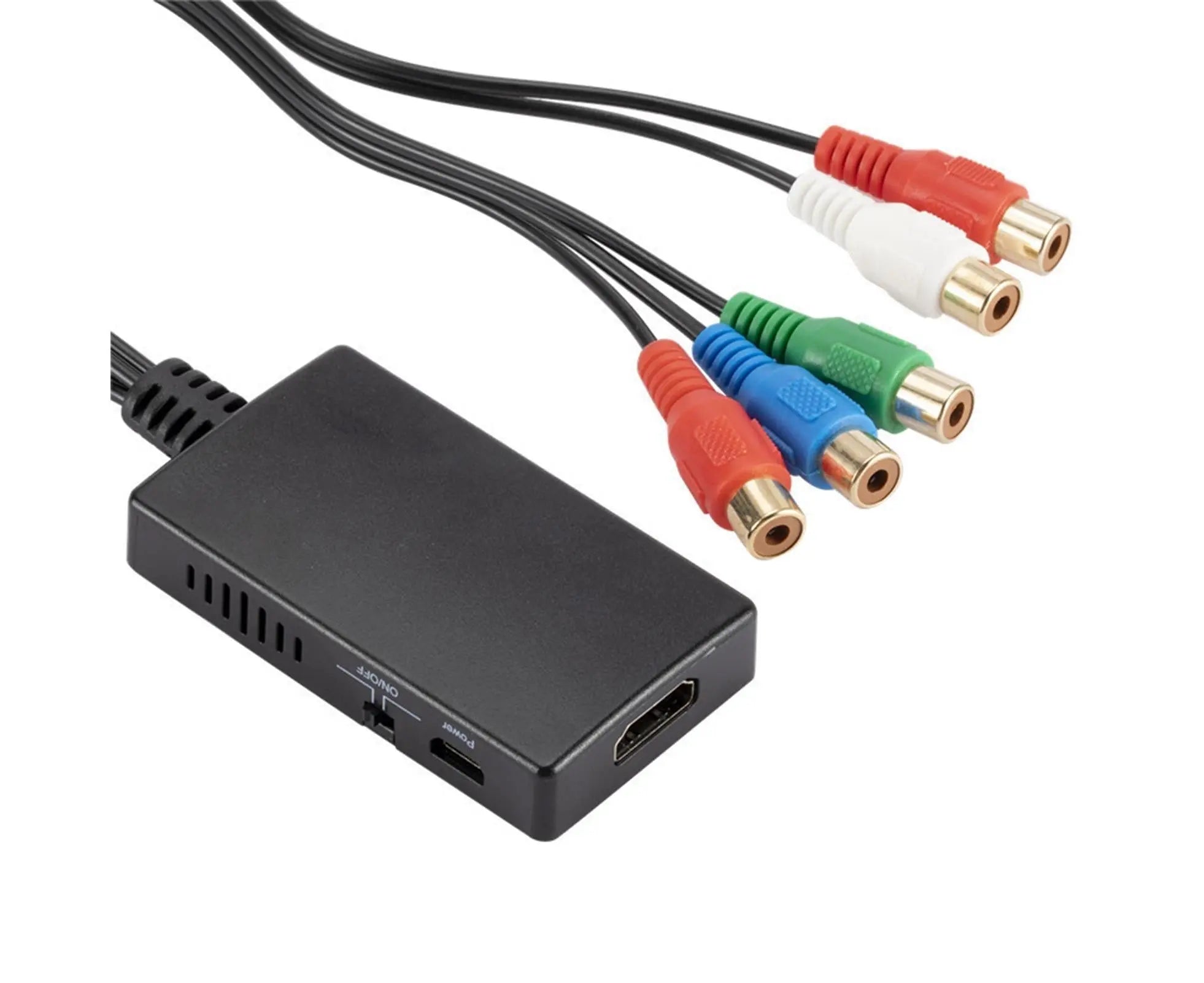 HDMI-compatible Converter No Distortion Portable Black Quick Transmission HDMI-compatible to YPBPR Converter for Projector - Black Wholesale Hub