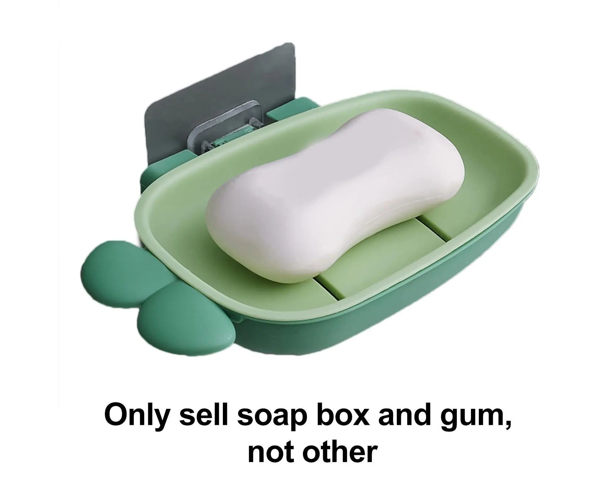 Soap Box Double Layer Punch-free PP Wall Mount Home Soap Dishes for Bathroom-Green Wholesale Hub