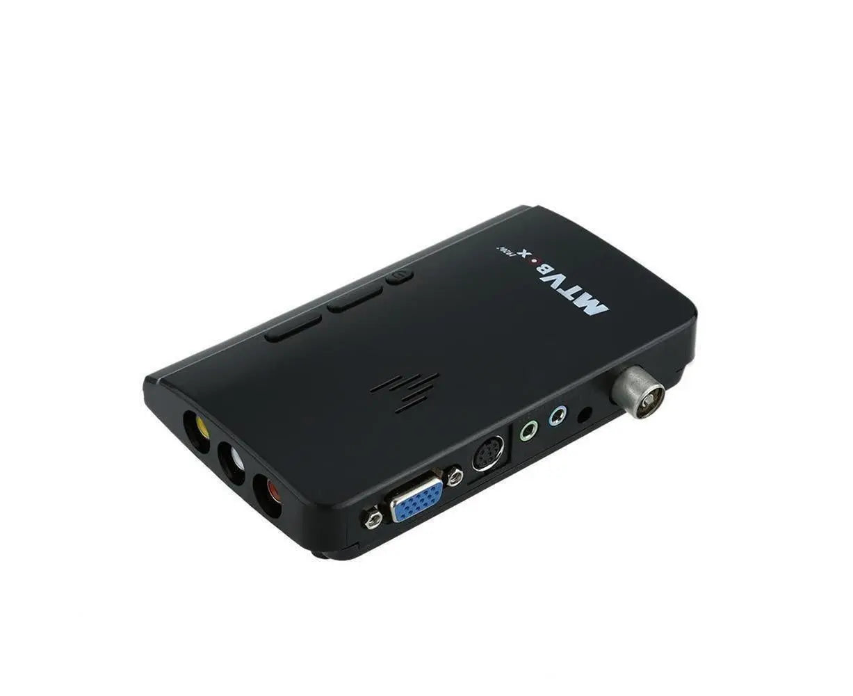 Mini TV Box Digital Computer RF AV to VGA HDTV Programs Tuner Receiver Monitor - Black Wholesale Hub