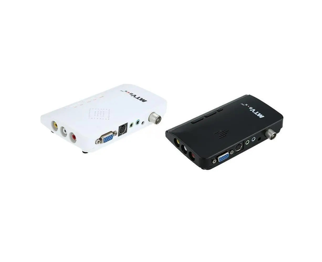Mini TV Box Digital Computer RF AV to VGA HDTV Programs Tuner Receiver Monitor - Black Wholesale Hub