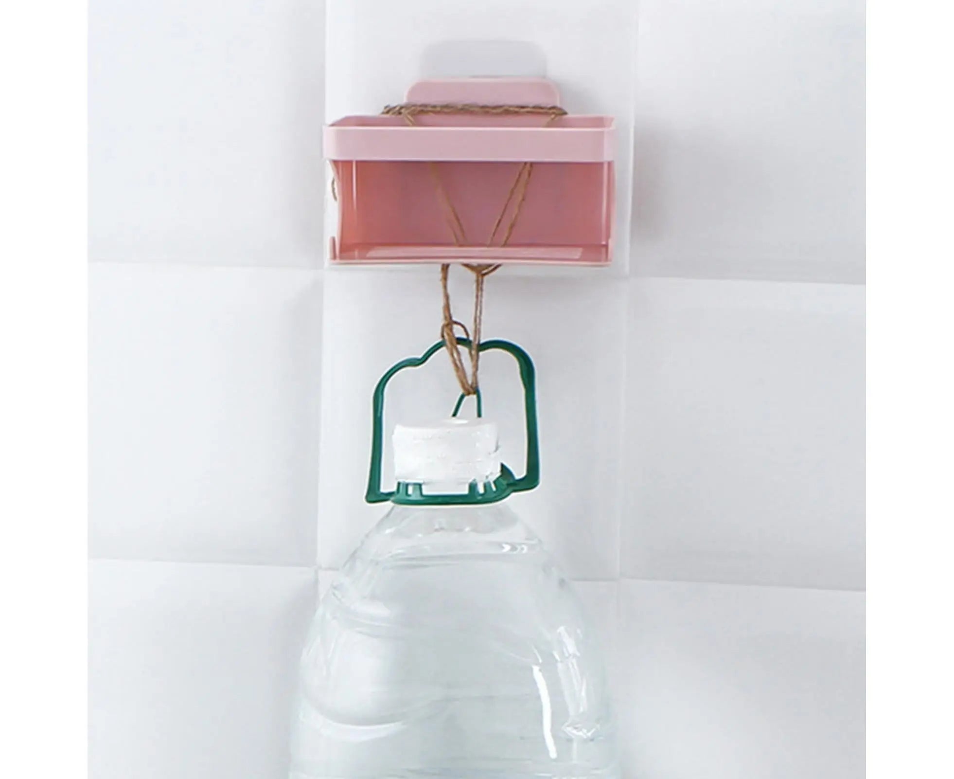 Soap Holder Double Deck Wall Mount No Punching Trace Free Non-slip Storage ABS Self Draining Soap Rack Bathroom Supplies-Pink Wholesale Hub