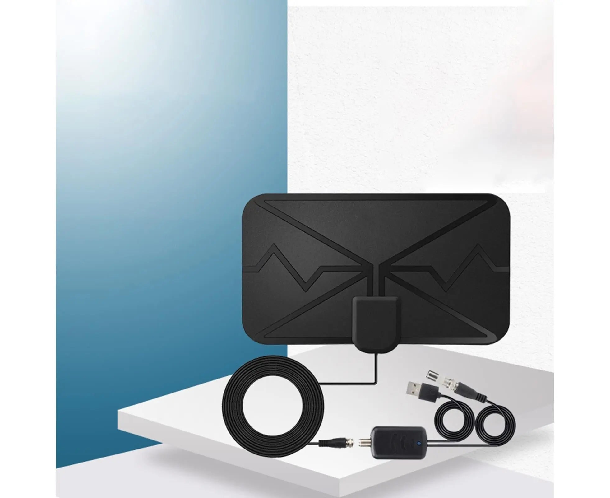 TV Antenna Mini 300 Miles Range 4K High Performing Digital Antenna for Home - Black Wholesale Hub