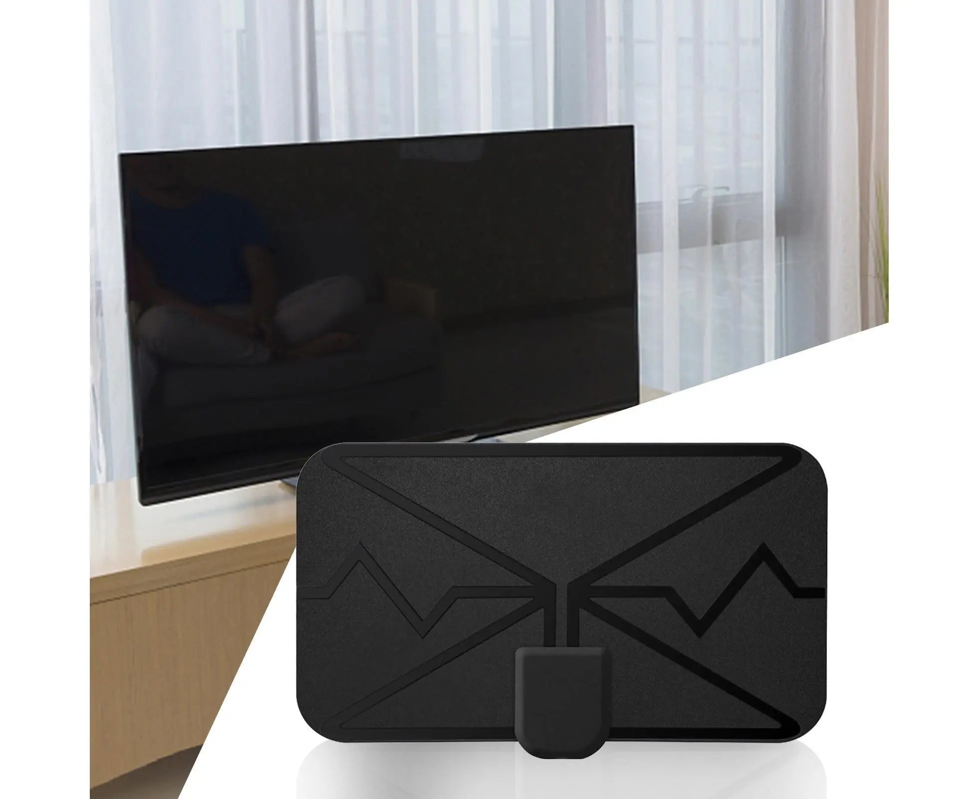 TV Antenna Mini 300 Miles Range 4K High Performing Digital Antenna for Home - Black Wholesale Hub