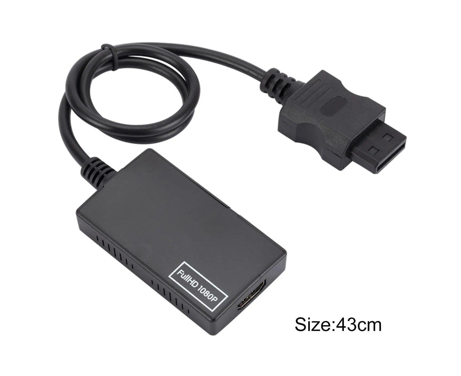 WII2 to HDMI-compatible Converter Portable 3.5mm Audio Jack Plug and Play High Clarity WII2 to HDMI-compatible Adapter for TV - Black Wholesale Hub