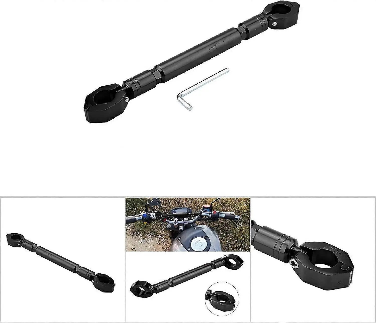 1Pcs Motorcycle Balance Bar Motorcycle Handlebar Big Car Modified Aluminum Alloy Motorcycle Balance Handlebar Cross Bar Motorcycle Accessories (Black) Wholesale Hub